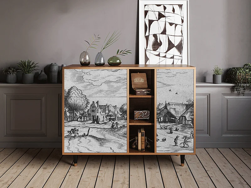 Buffet - 125x98x48 cm - BS2 - Country Village, Noyer