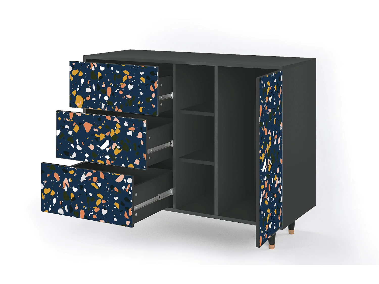 Credenza - 125x98x48 cm - BS2 - Night Sky Langhterns, Antracite