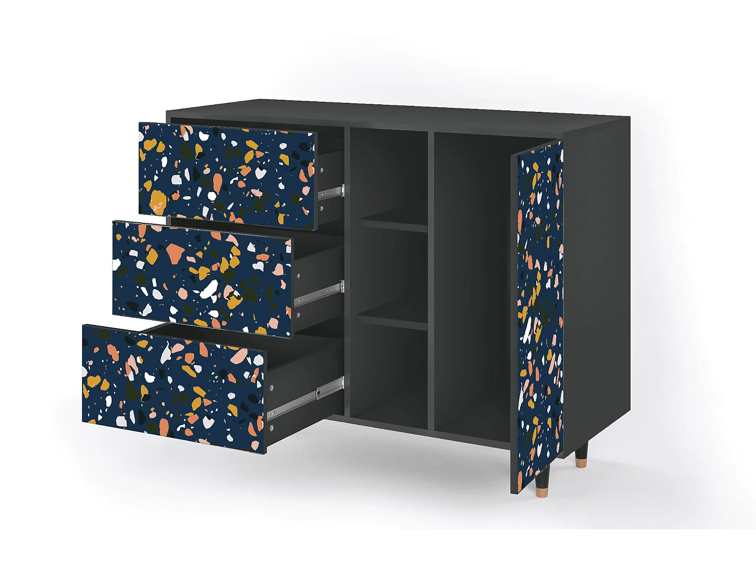 Buffet - 125x98x48 cm - BS2 - Night Sky Langhterns, Anthracite