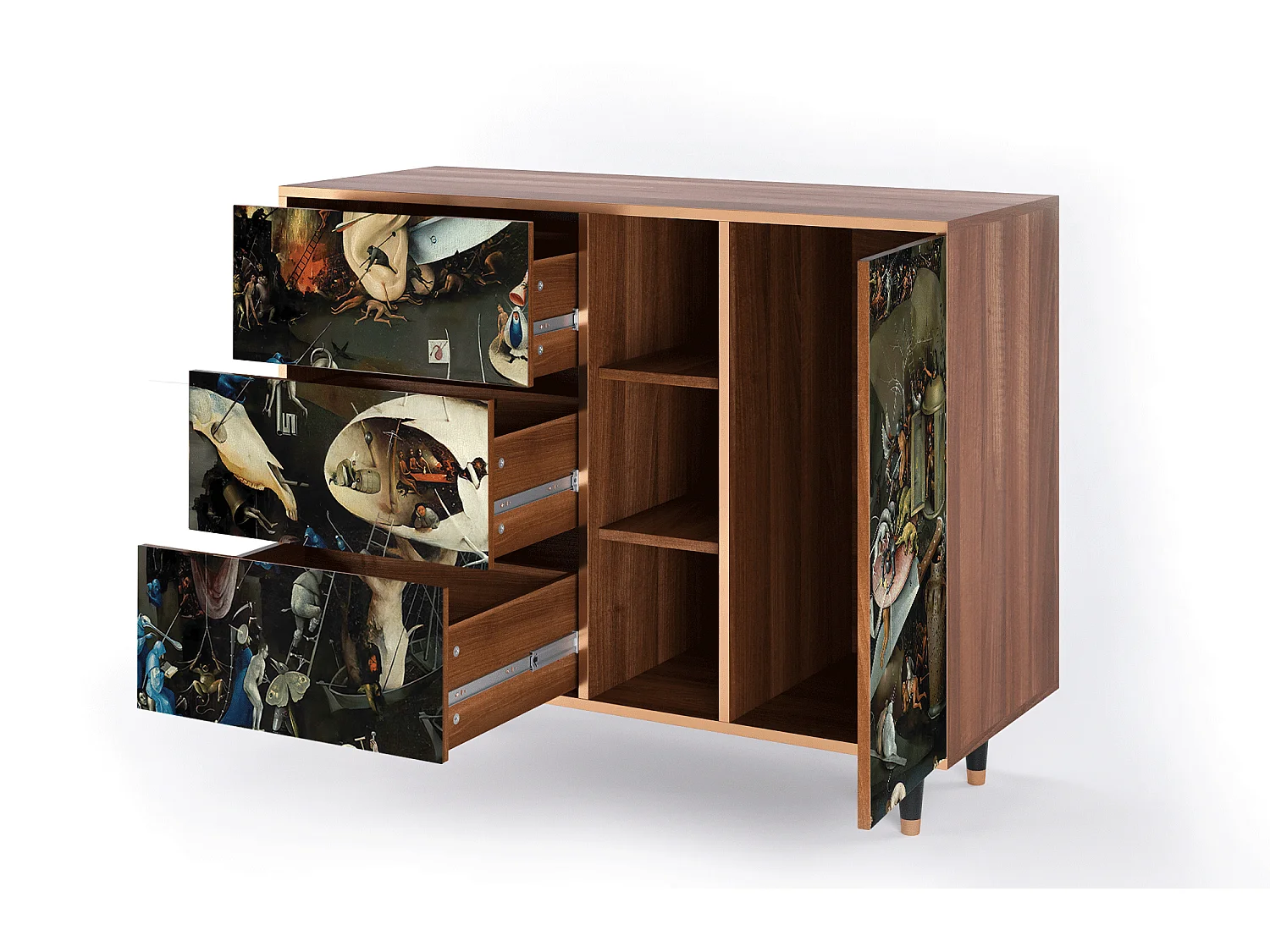 Sideboard - 125x98x48 cm - BS2 - The Garden 2, Walnuss