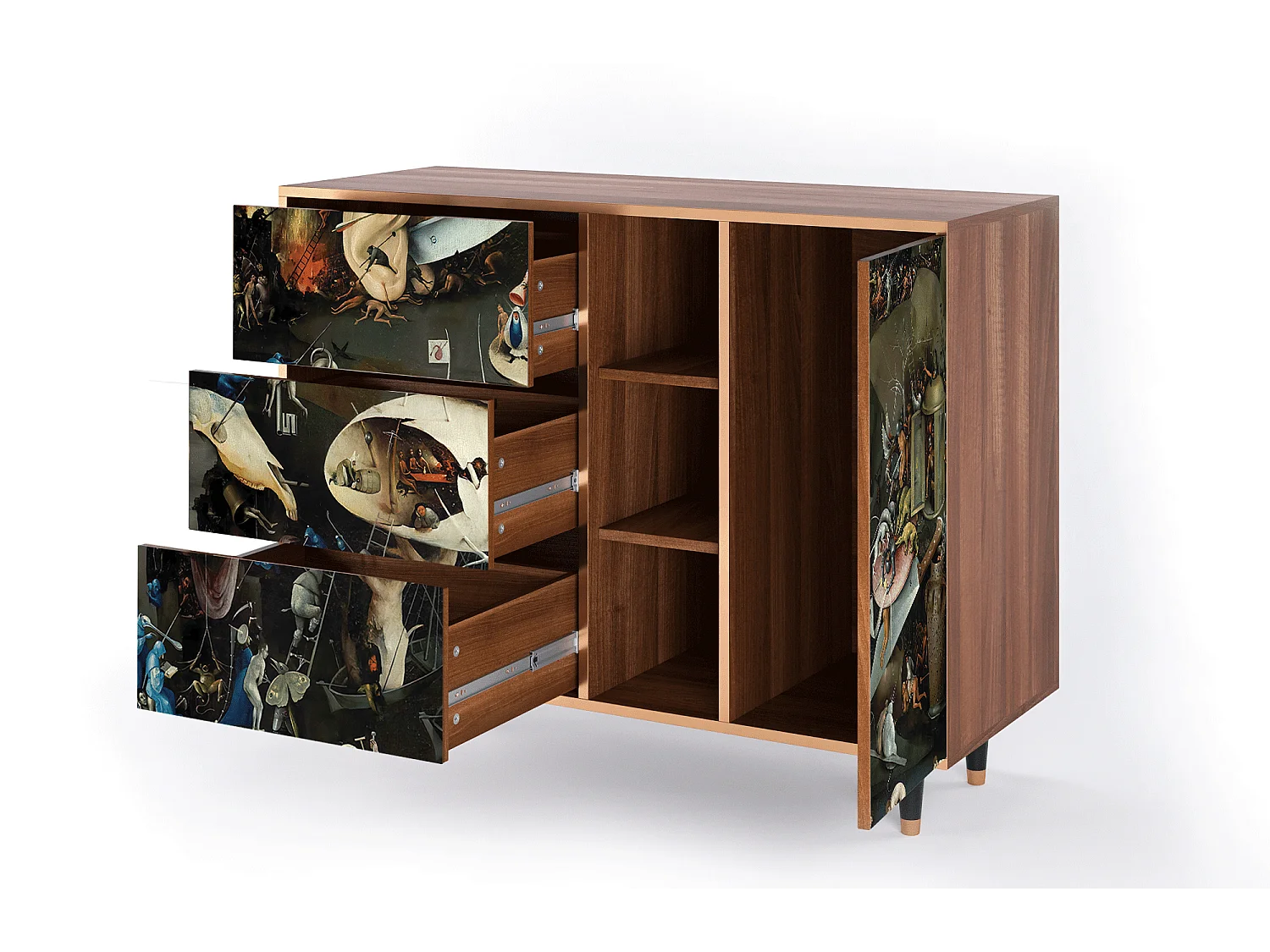 Buffet - 125x98x48 cm - BS2 - The Garden 2, Noyer