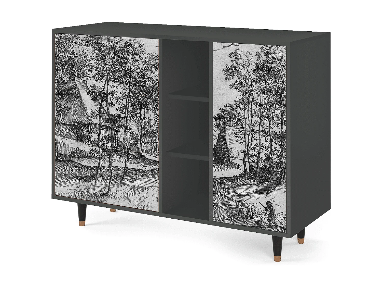 Buffet - 125x98x48 cm - BS2 - Village Road, Anthracite