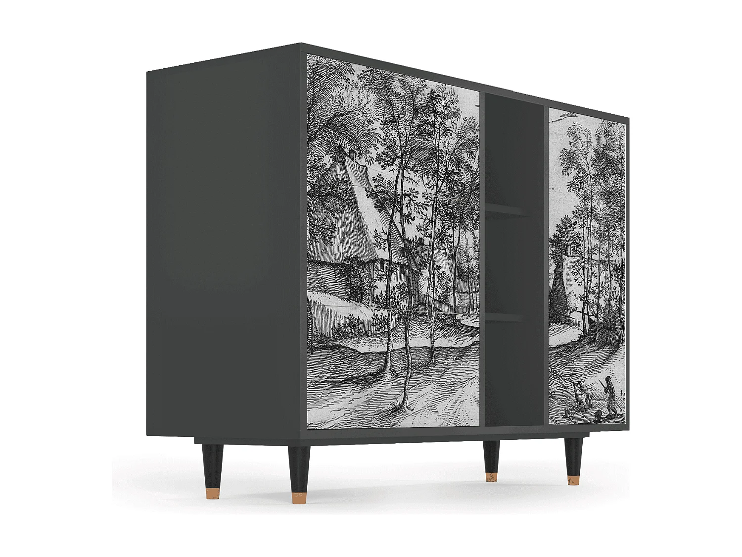 Buffet - 125x98x48 cm - BS2 - Village Road, Anthracite