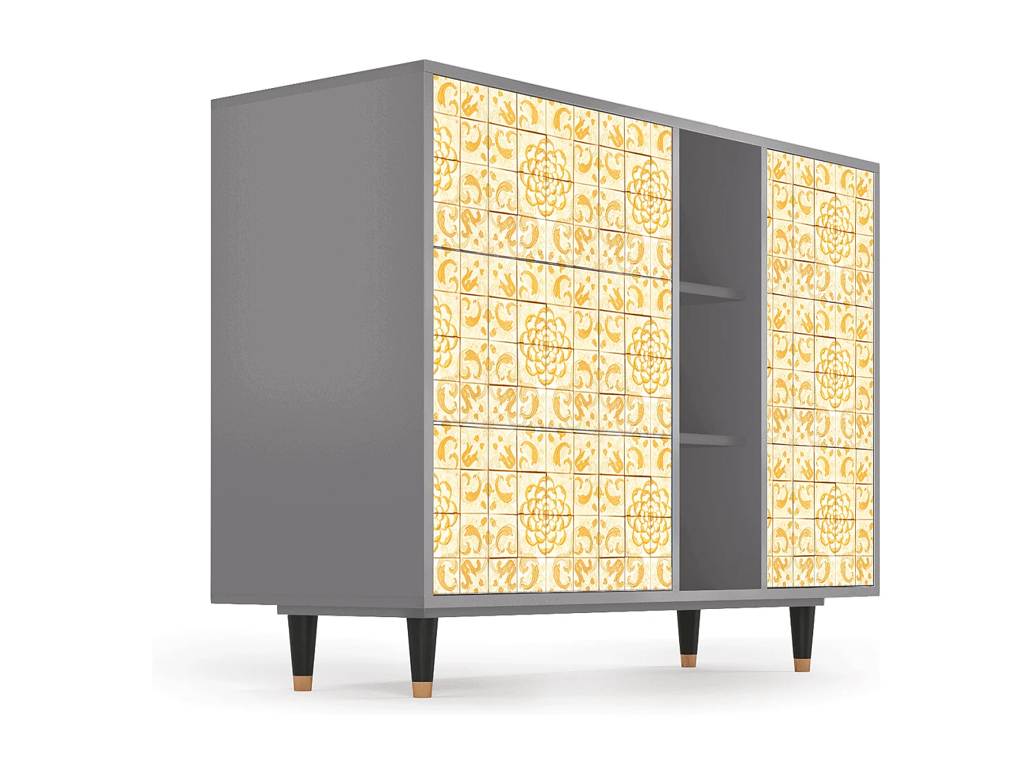 Buffet - 125x98x48 cm - BS2 - Sunshiny Tile, Gris