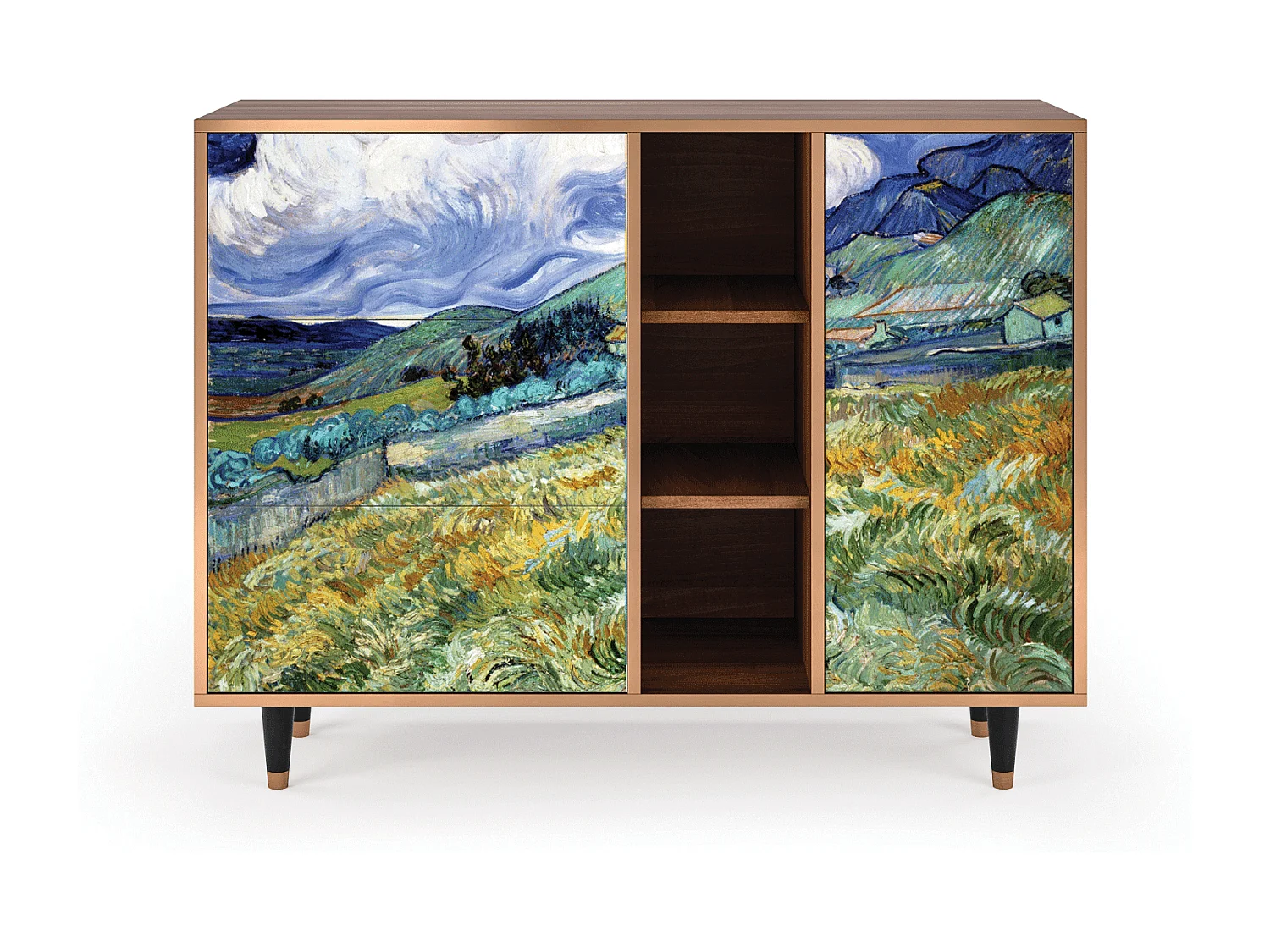 Dressoir - 125x98x48 cm - BS2 - Landscape, Walnoot