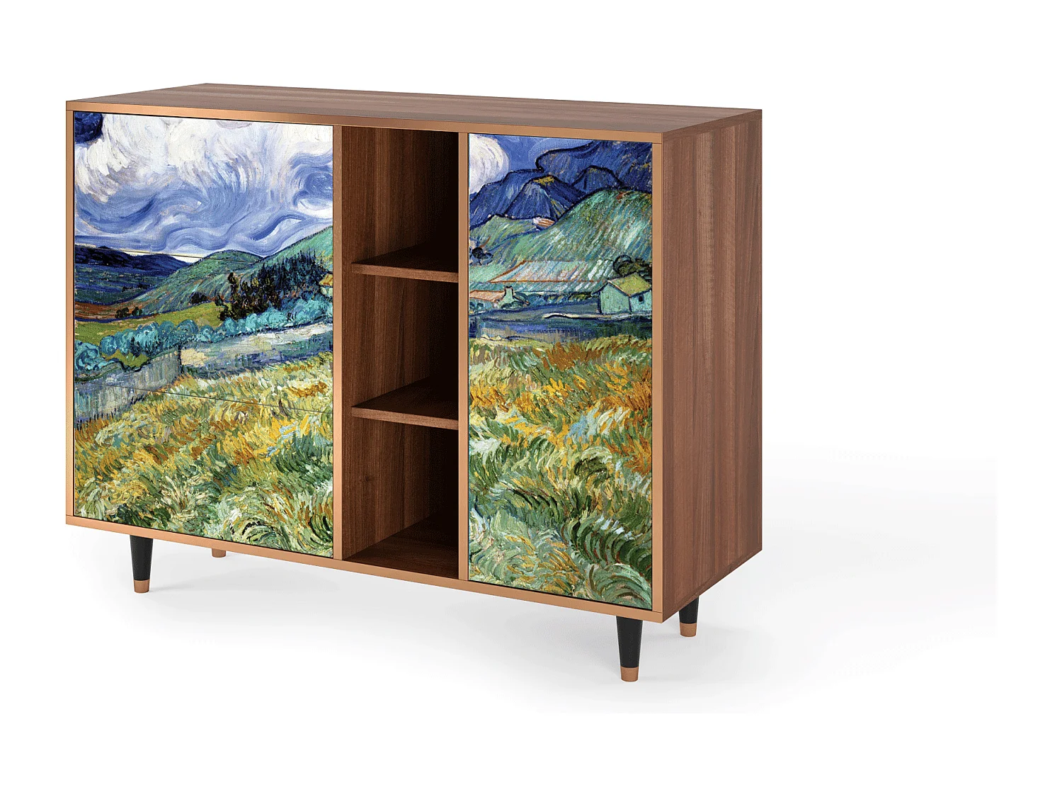 Dressoir - 125x98x48 cm - BS2 - Landscape, Walnoot