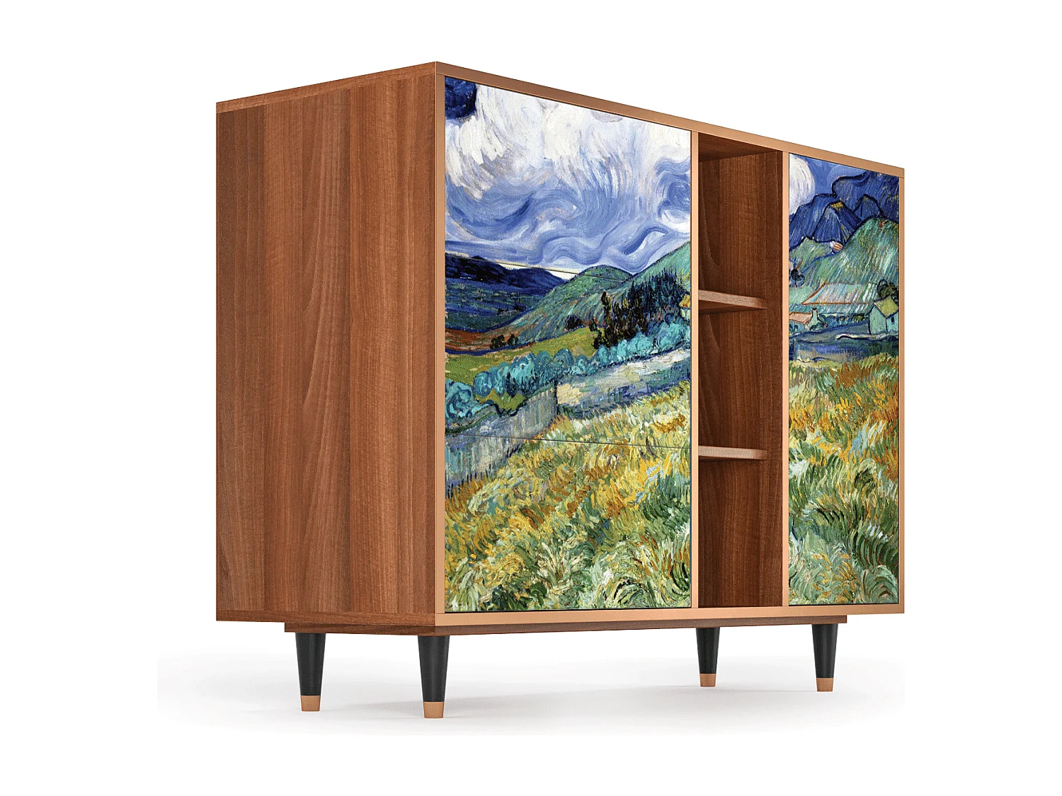 Dressoir - 125x98x48 cm - BS2 - Landscape, Walnoot