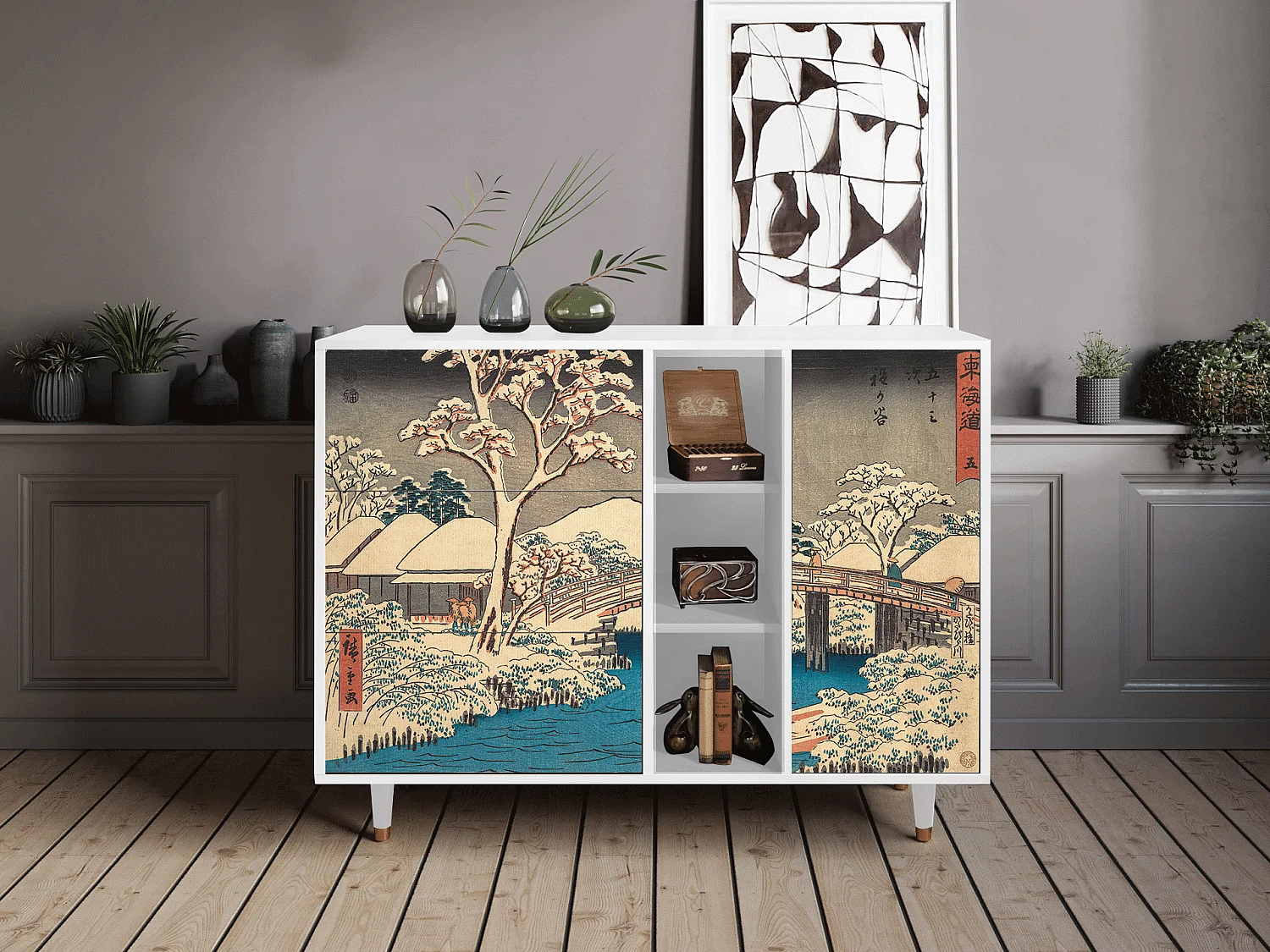 Credenza - 125x98x48 cm - BS2 - Katabira River, Bianco