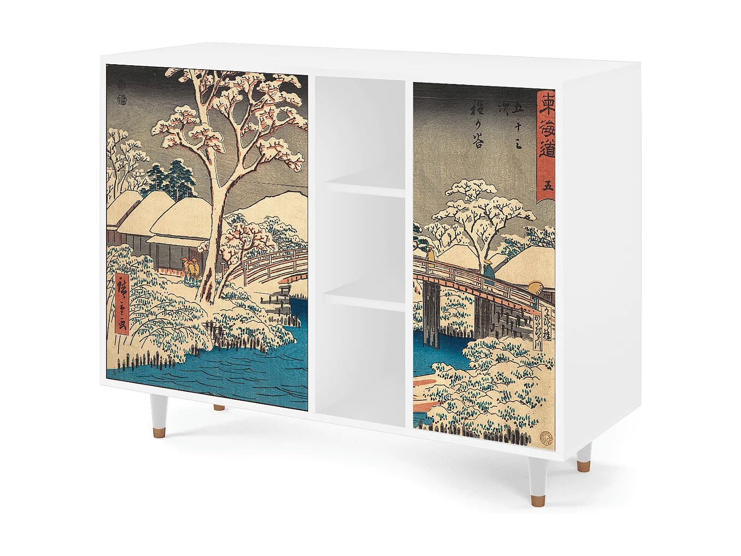 Credenza - 125x98x48 cm - BS2 - Katabira River, Bianco