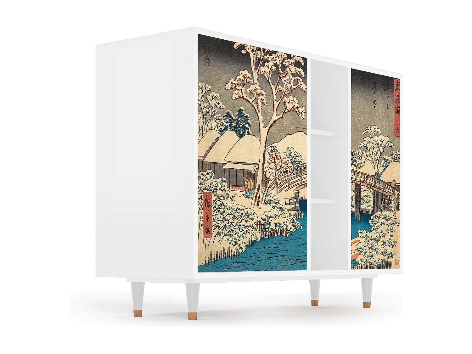 Credenza - 125x98x48 cm - BS2 - Katabira River, Bianco