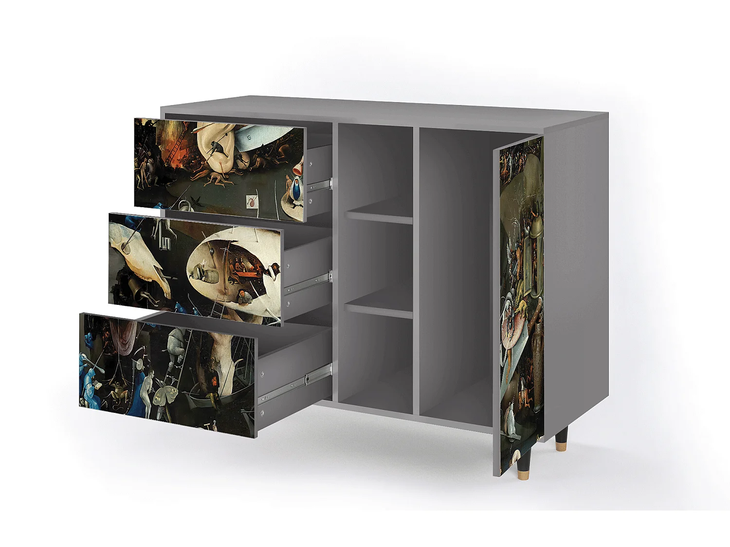 Buffet - 125x98x48 cm - BS2 - The Garden 2, Gris