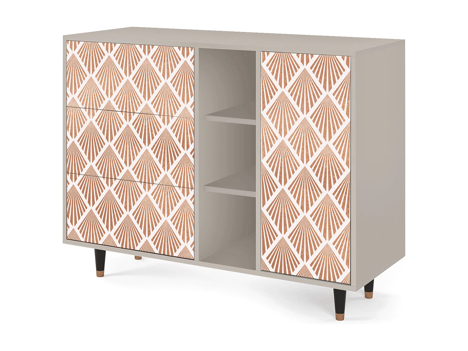 Dressoir - 125x98x48 cm - BS2 - Pastel Sunrise, Zand