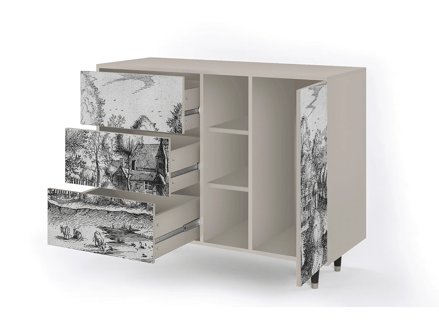 Buffet - 125x98x48 cm - BS2 - A Pond, Sable