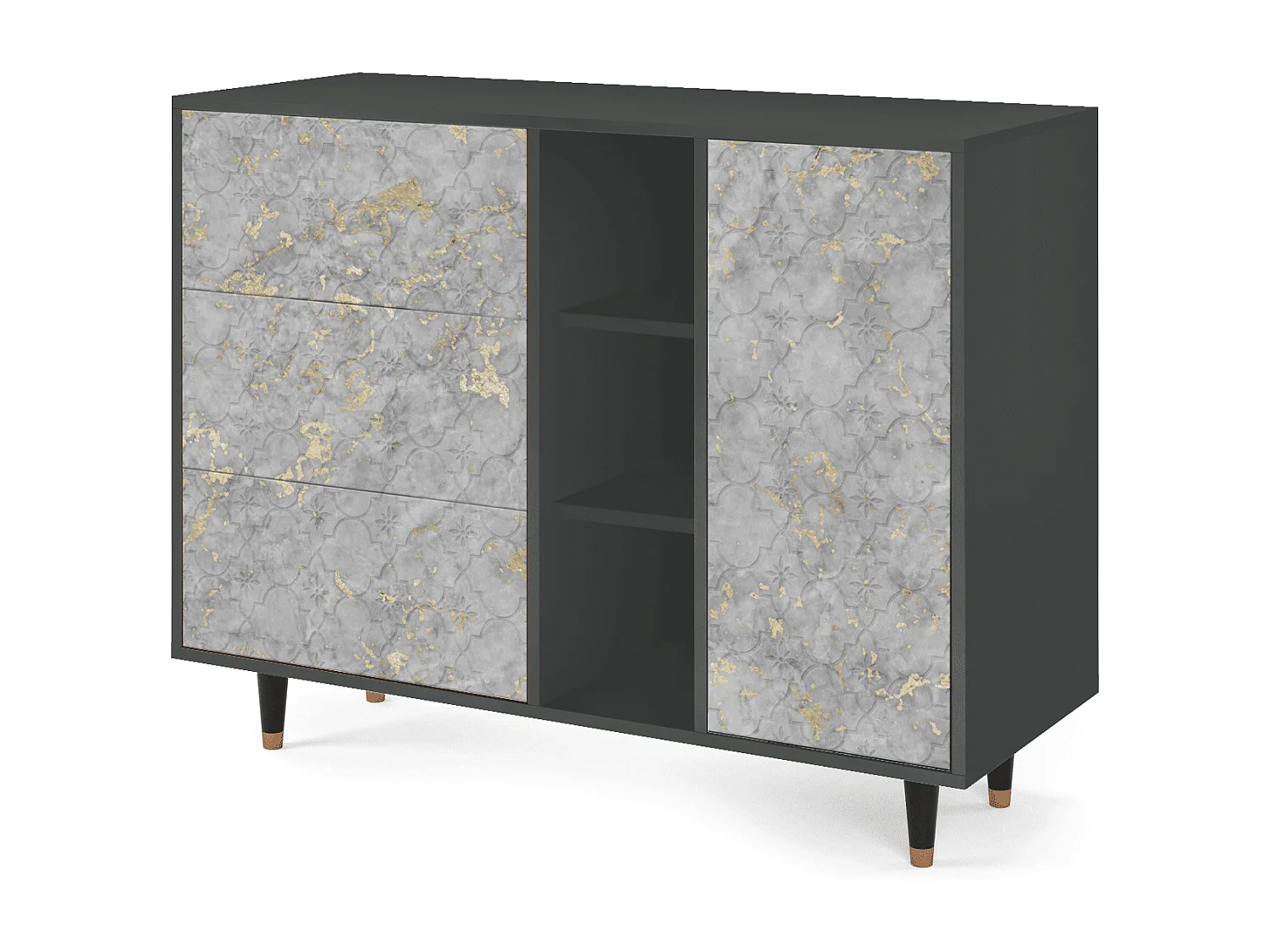 Buffet - 125x98x48 cm - BS2 - Mariana Trench, Anthracite