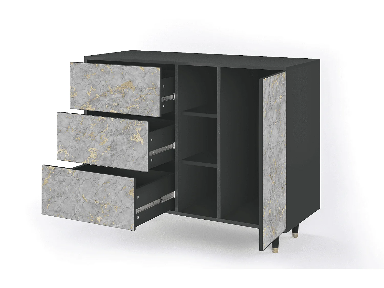 Buffet - 125x98x48 cm - BS2 - Mariana Trench, Anthracite