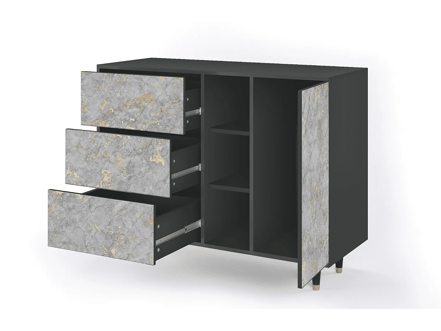 Buffet - 125x98x48 cm - BS2 - Mariana Trench, Anthracite