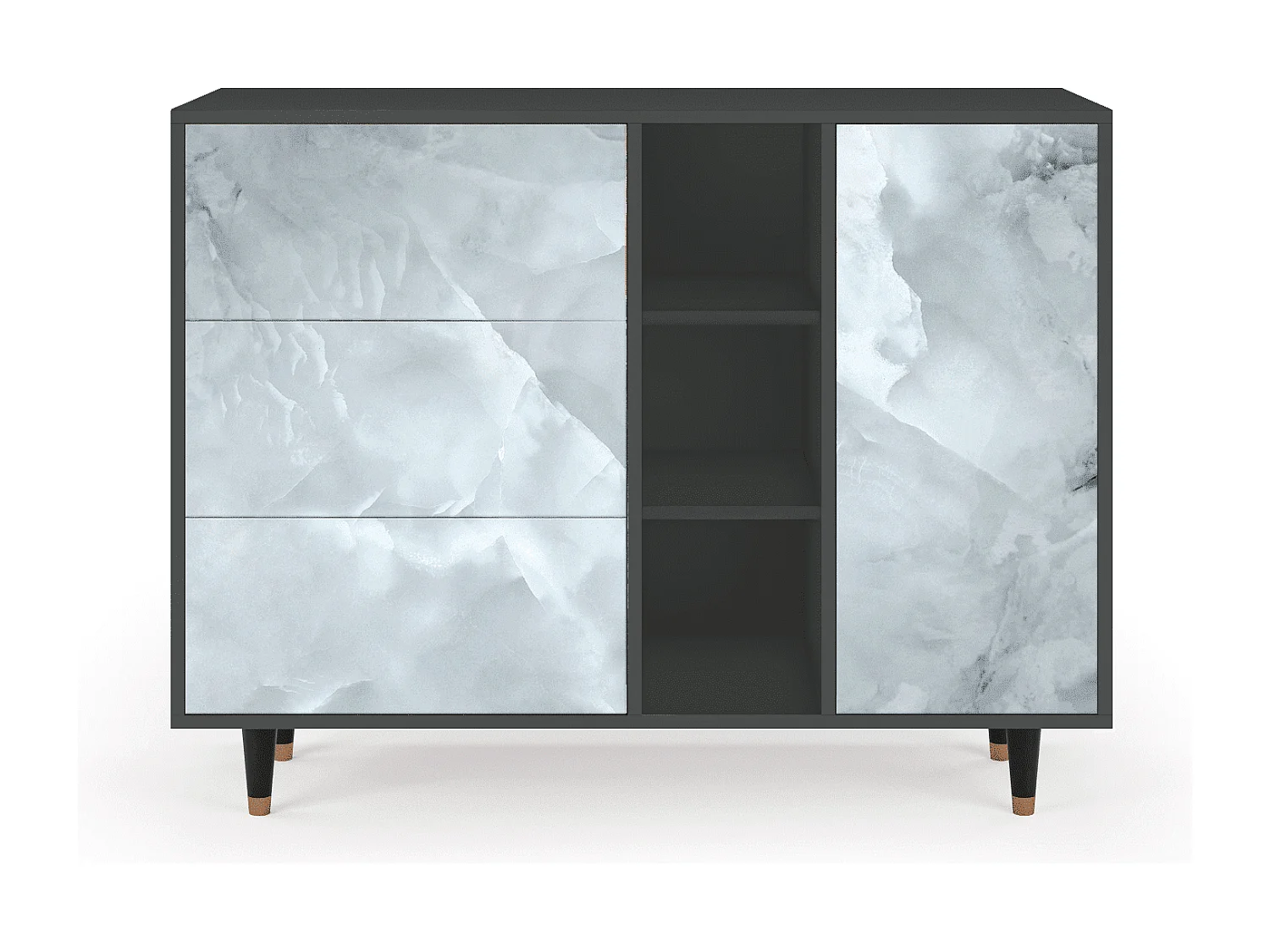 Buffet - 125x98x48 cm - BS2 - The Onyx, Anthracite