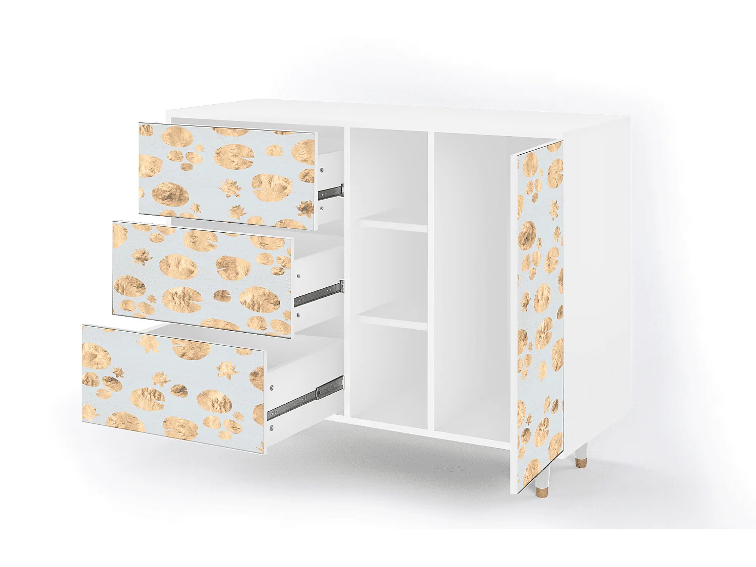 Buffet - 125x98x48 cm - BS2 - Blue Giraffe, Blanc