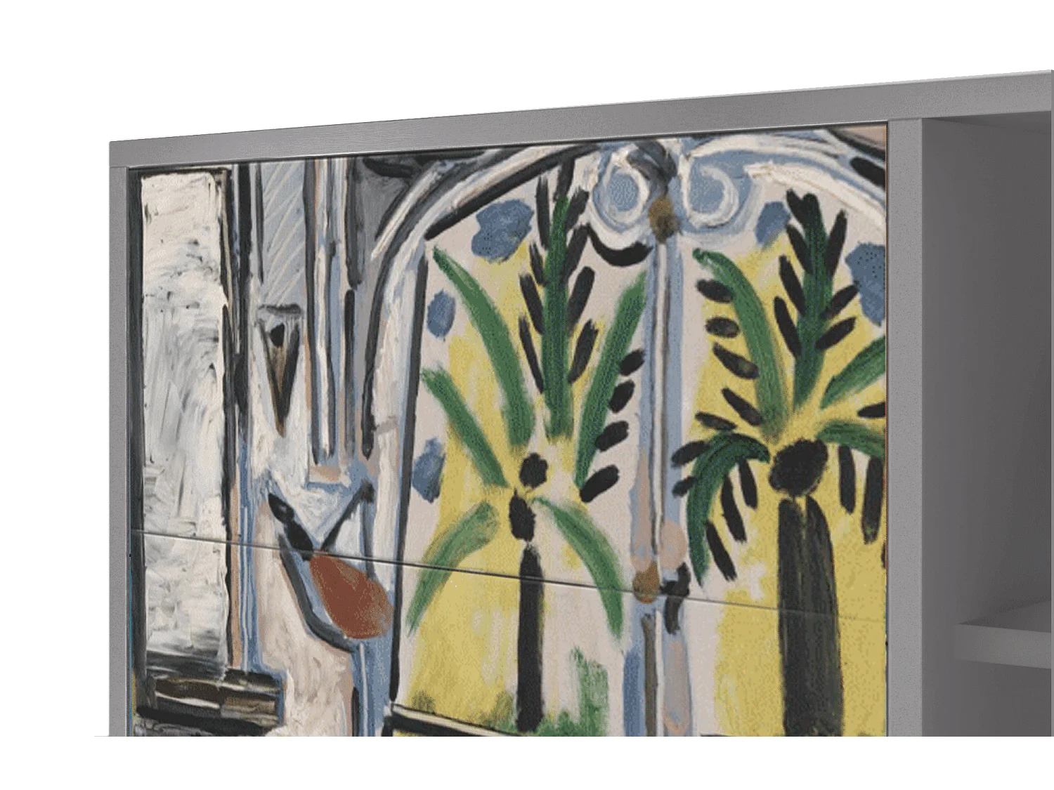 Aparador - 125x98x48 cm - BS2 - The Studio , Cinza