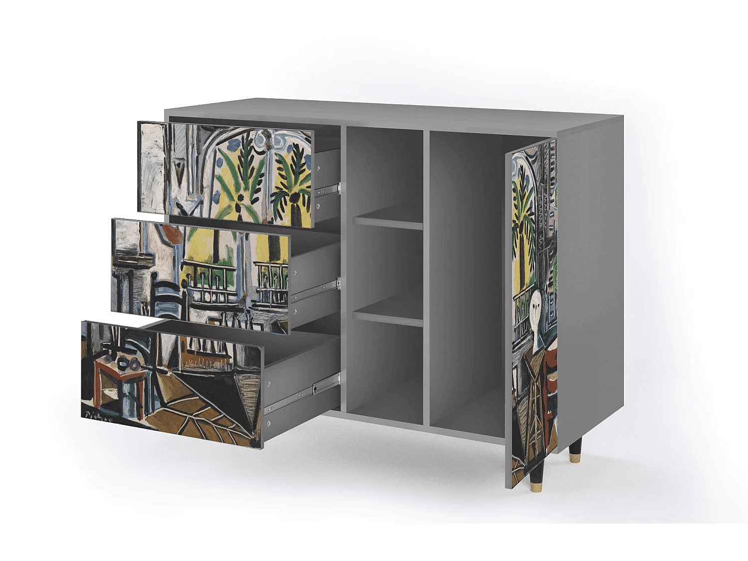 Credenza - 125x98x48 cm - BS2 - The Studio , Grigio