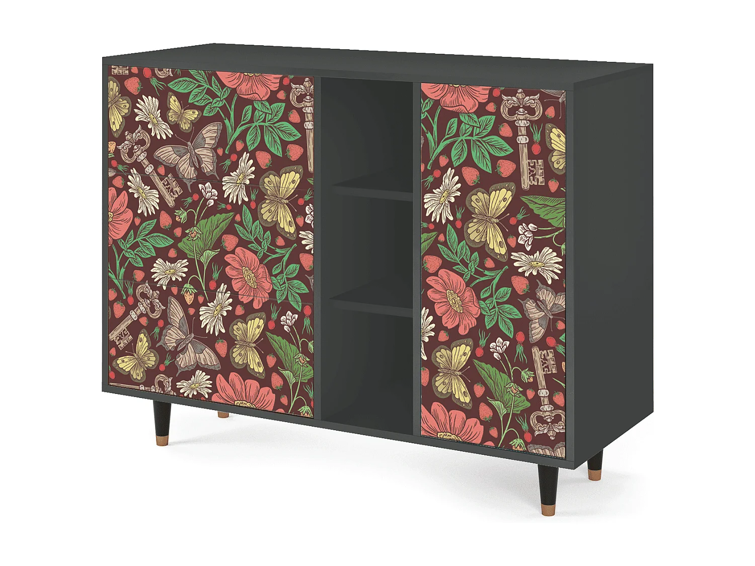 Credenza - 125x98x48 cm - BS2 - Alice in Wonderland, Antracite