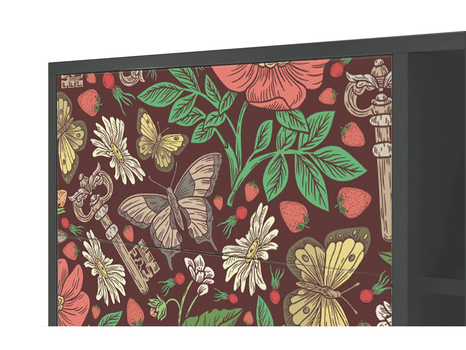 Aparador - 125x98x48 cm - BS2 - Alice in Wonderland, Antracite