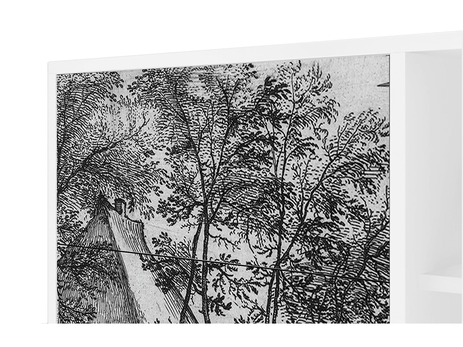 Buffet - 125x98x48 cm - BS2 - Village Road, Blanc