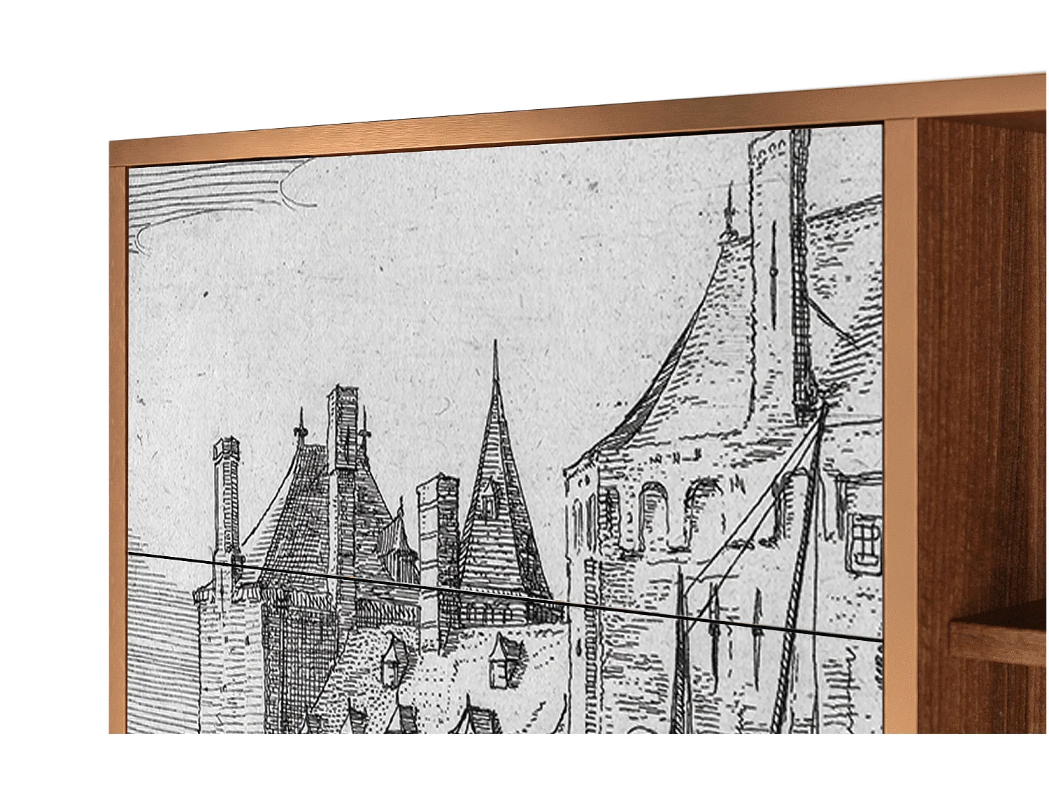 Buffet - 125x98x48 cm - BS2 - Castle by Breugel, Noyer