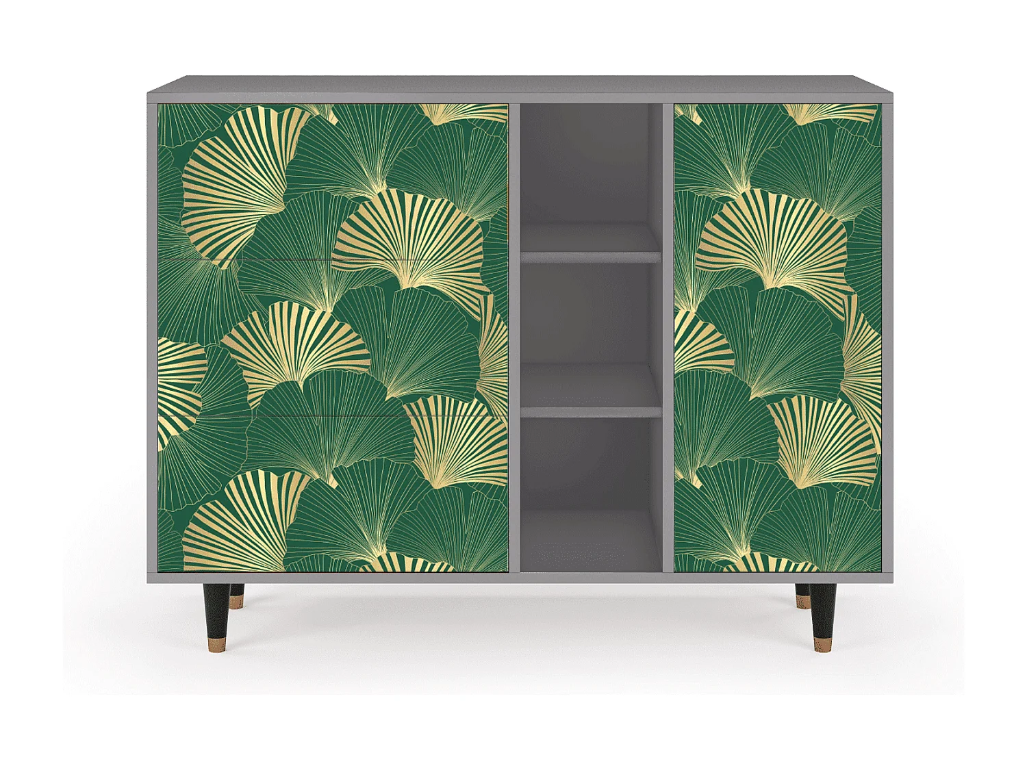 Credenza - 125x98x48 cm - BS2 - Gold Ginkgo, Grigio