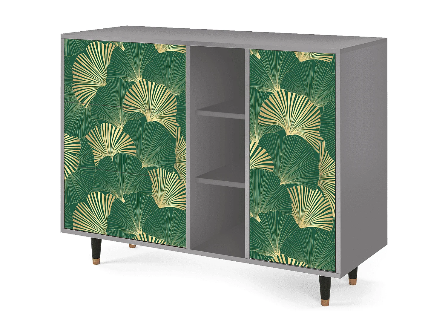 Credenza - 125x98x48 cm - BS2 - Gold Ginkgo, Grigio