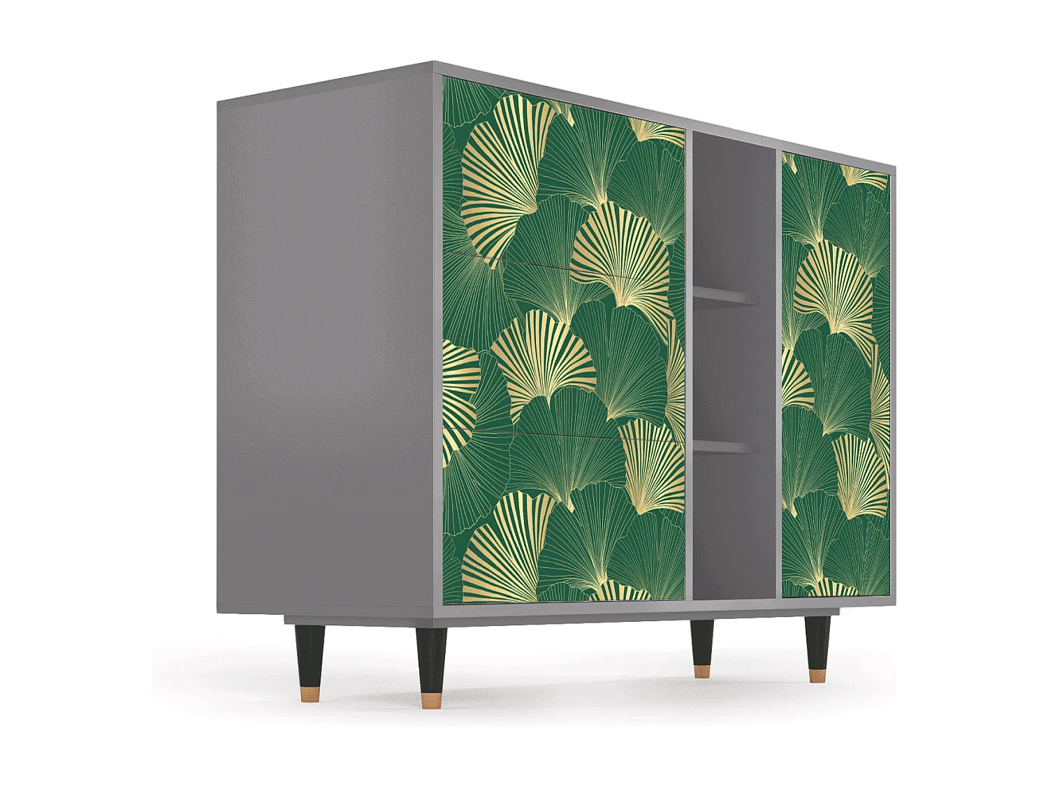 Credenza - 125x98x48 cm - BS2 - Gold Ginkgo, Grigio