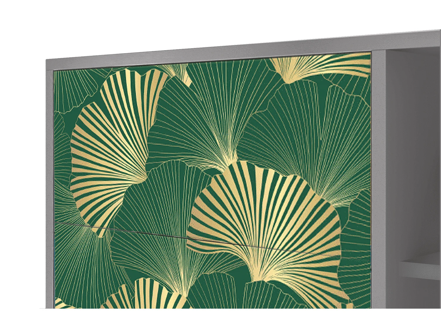 Credenza - 125x98x48 cm - BS2 - Gold Ginkgo, Grigio