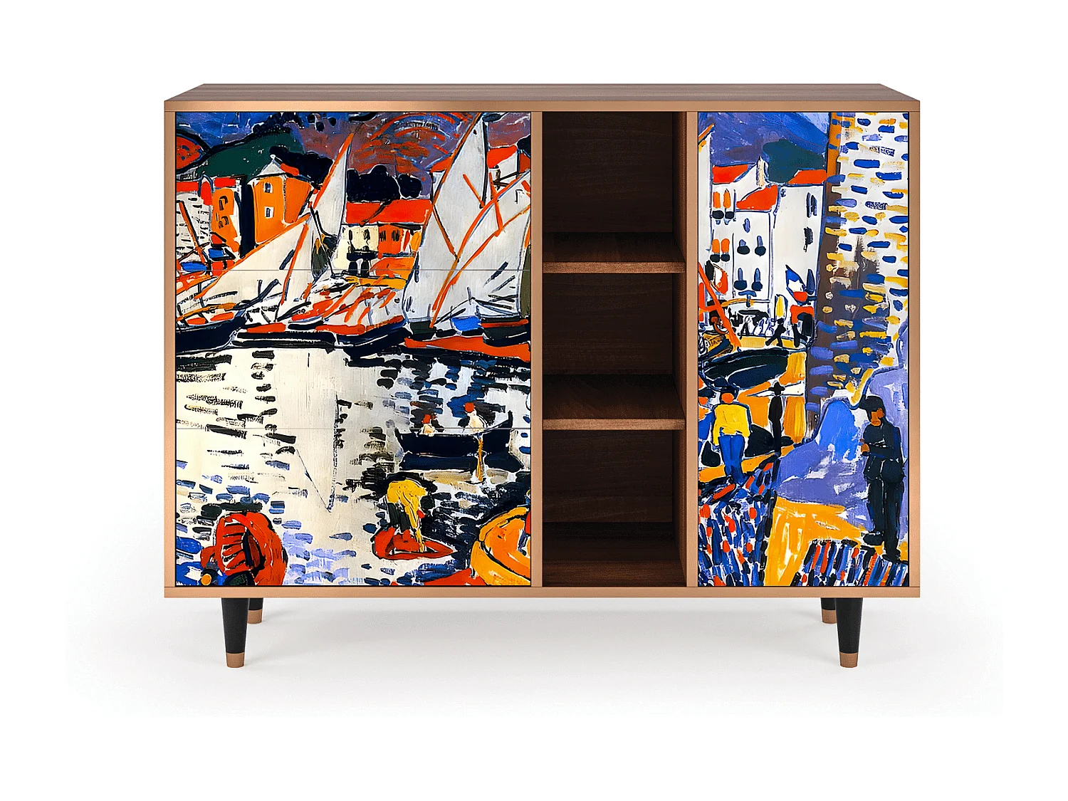 Credenza - 125x98x48 cm - BS2 - Le Séchage des voiles , Noce