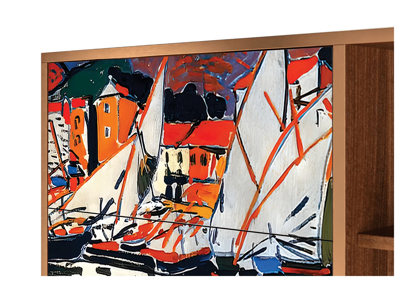 Credenza - 125x98x48 cm - BS2 - Le Séchage des voiles , Noce