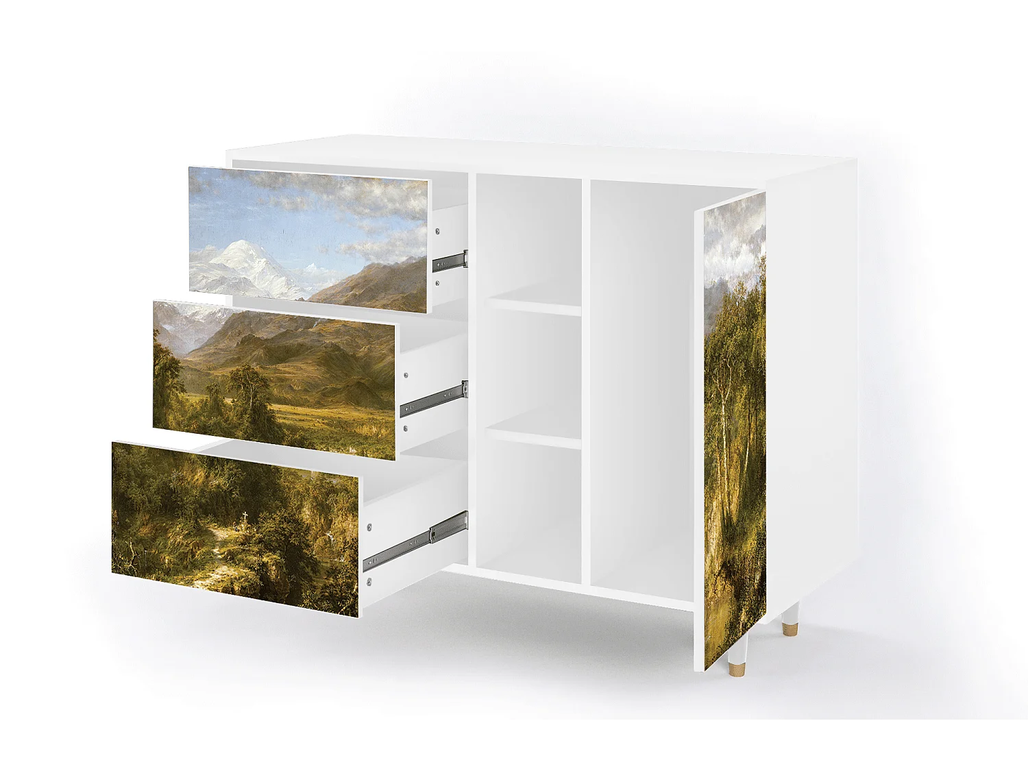 Aparador - 125x98x48 cm - BS2 - The Heart of the Andes , Blanco