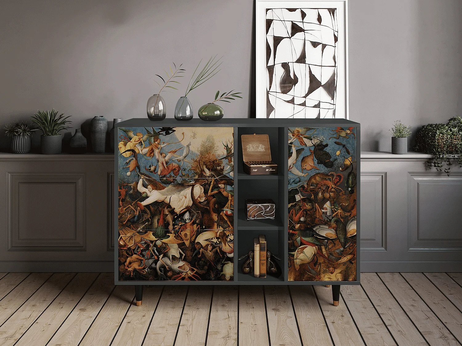 Buffet - 125x98x48 cm - BS2 - The Fall, Anthracite