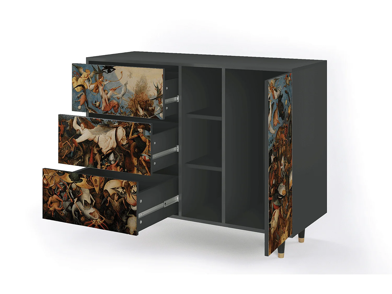 Buffet - 125x98x48 cm - BS2 - The Fall, Anthracite