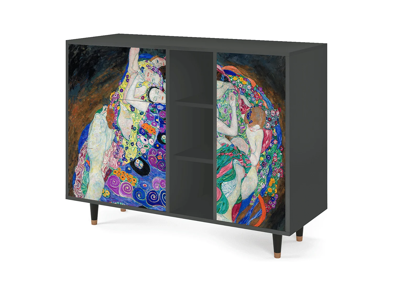 Kredens - 125x98x48 cm - BS2 - The Maiden by Klimt, Antracyt