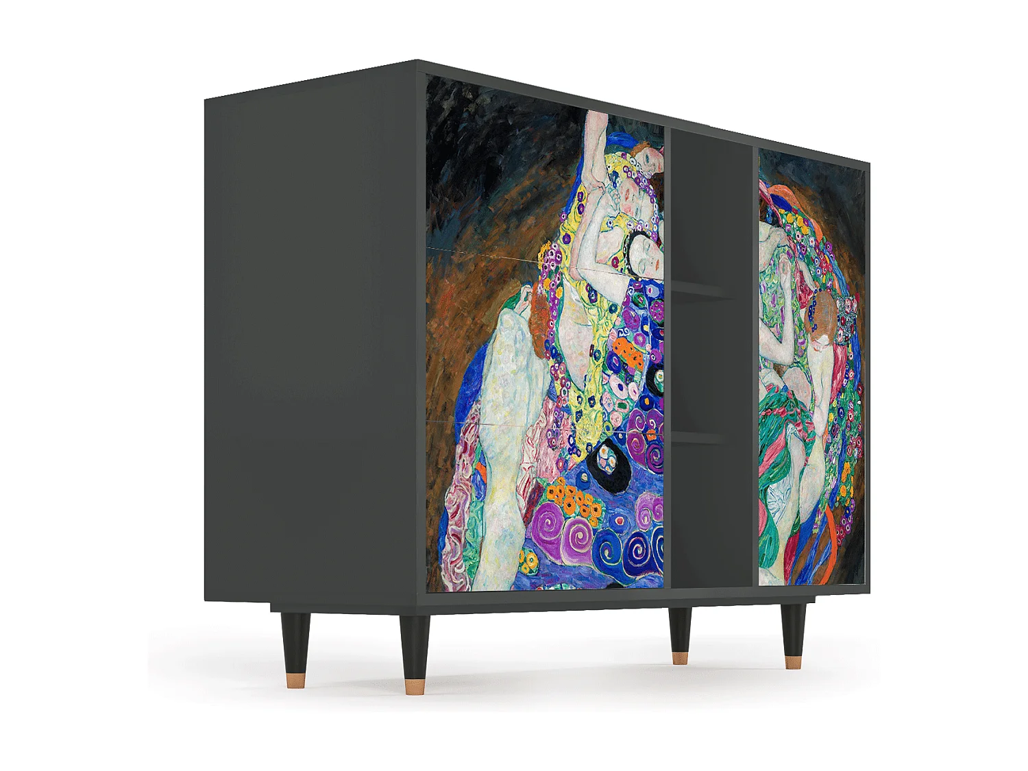 Kredens - 125x98x48 cm - BS2 - The Maiden by Klimt, Antracyt