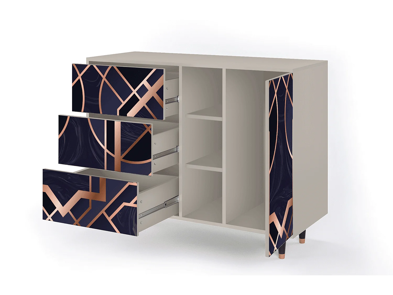 Buffet - 125x98x48 cm - BS2 - Purple Temple, Sable