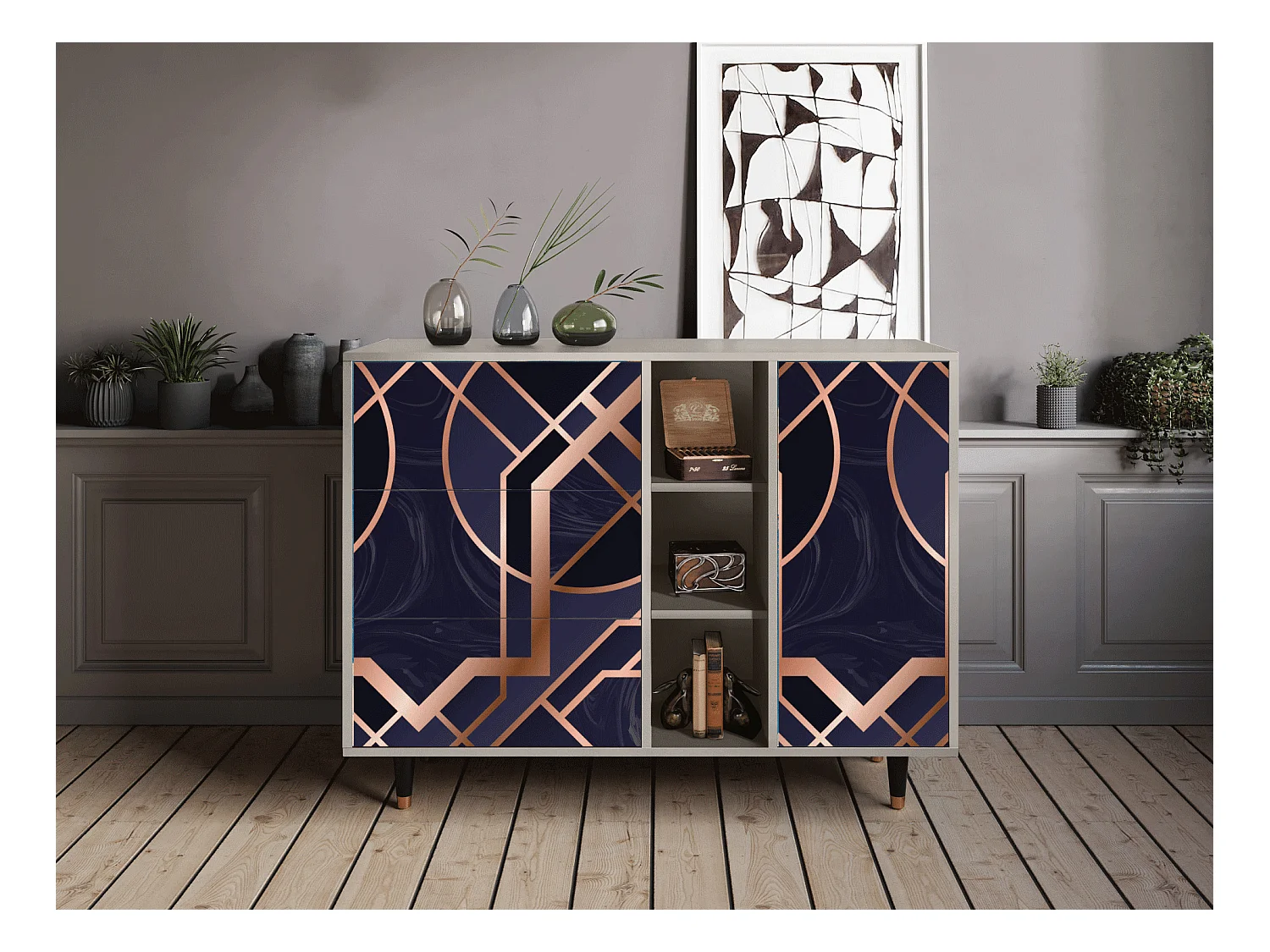 Sideboard - 125x98x48 cm - BS2 - Purple Temple, Sand