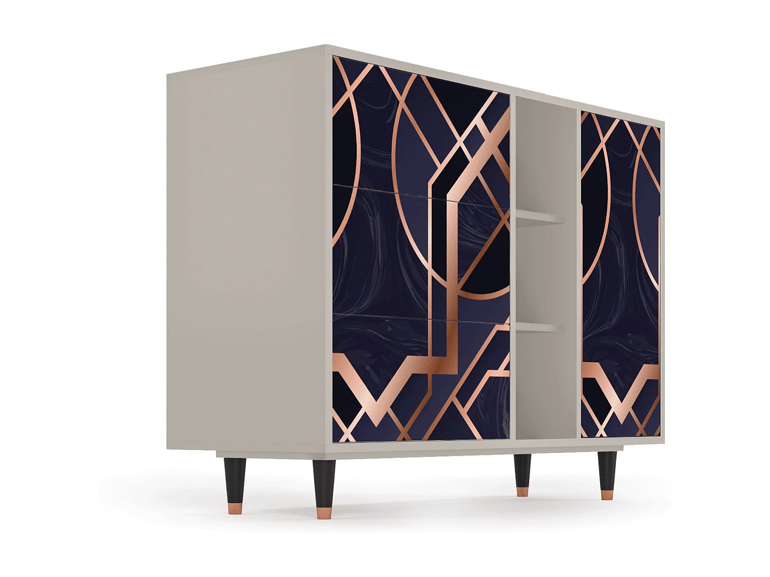 Sideboard - 125x98x48 cm - BS2 - Purple Temple, Sand
