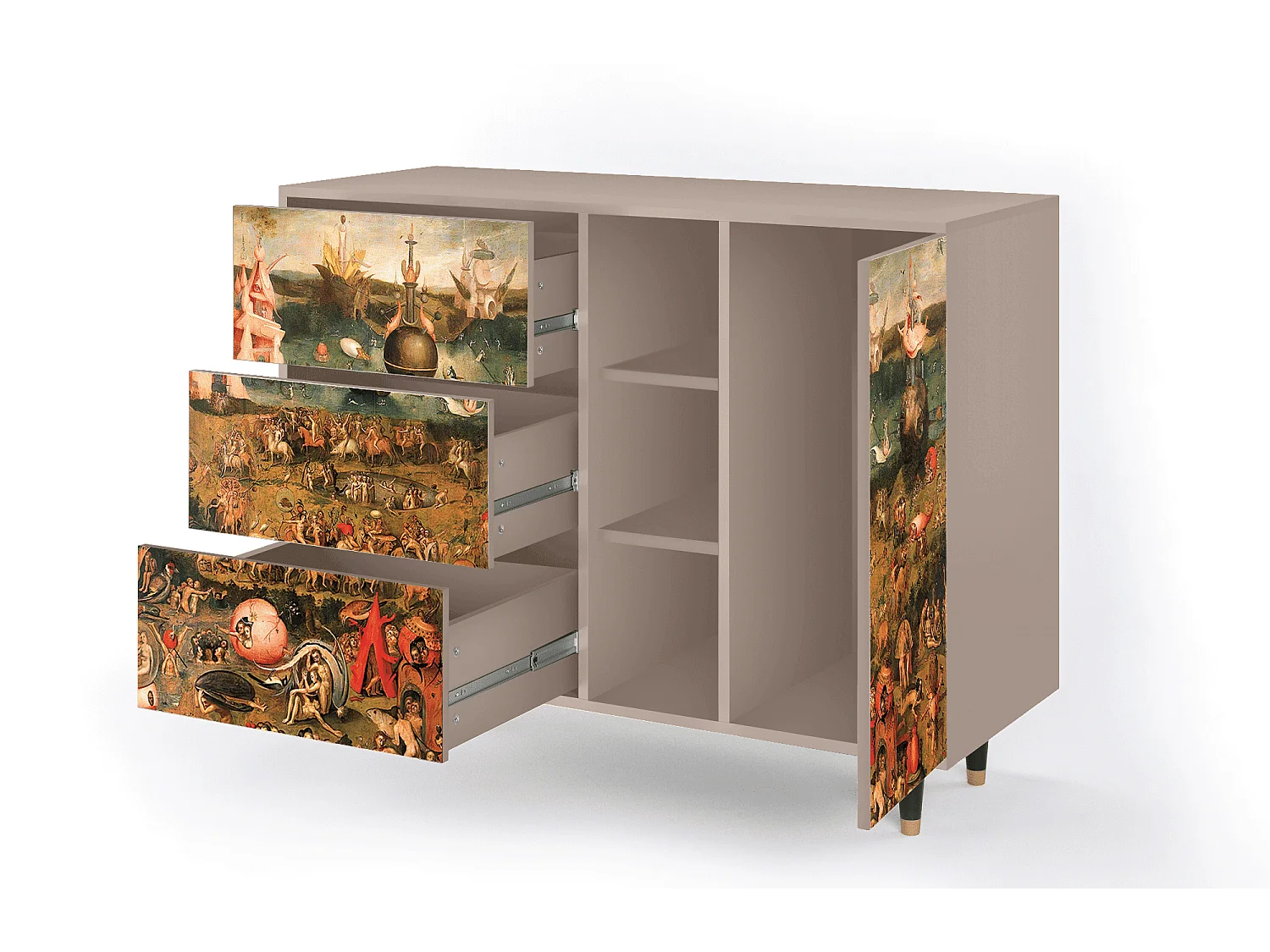 Kredens - 125x98x48 cm - BS2 - Garden of Delights , Latte