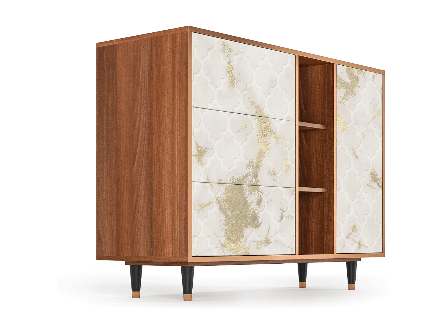 Buffet - 125x98x48 cm - BS2 - Sahara desert, Noyer