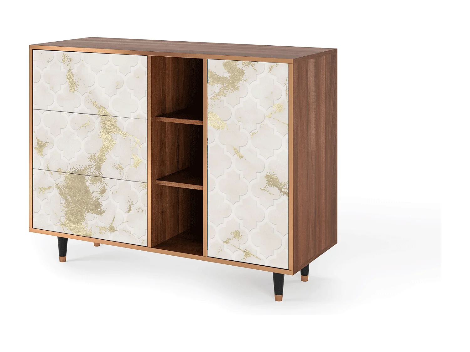 Buffet - 125x98x48 cm - BS2 - Sahara desert, Noyer