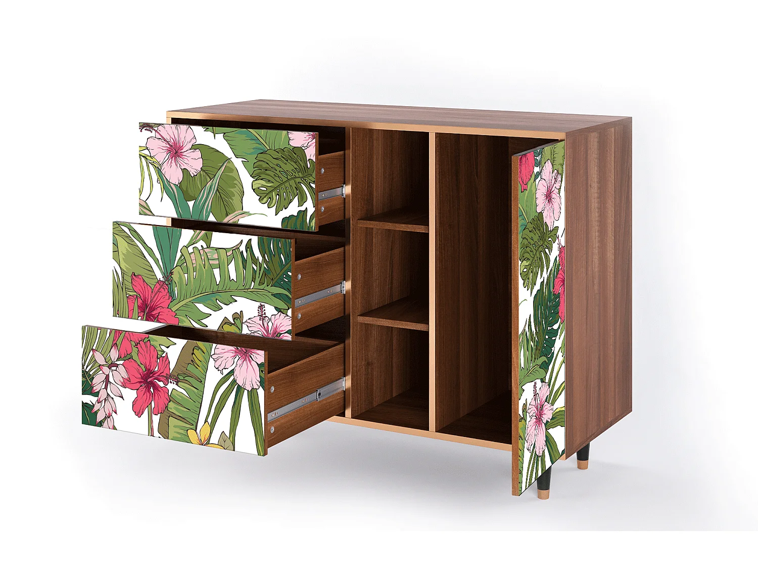 Buffet - 125x98x48 cm - BS2 - Verdant Tropics, Noyer