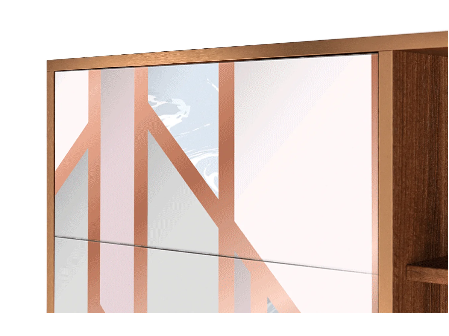 Kredens - 125x98x48 cm - BS2 - Champagne Story, Orzech