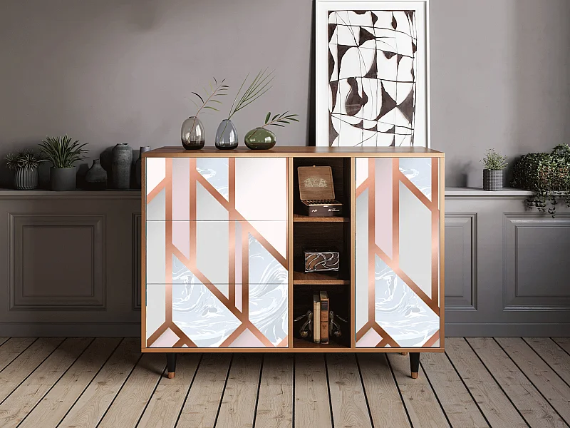 Buffet - 125x98x48 cm - BS2 - Champagne Story, Noyer