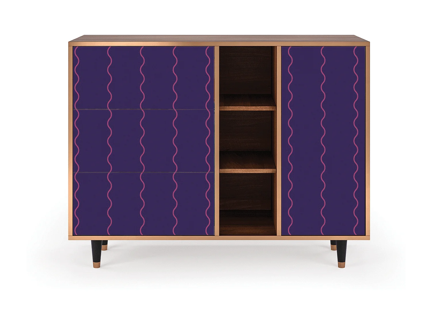 Buffet - 125x98x48 cm - BS2 - Grape Maccaroni, Noyer