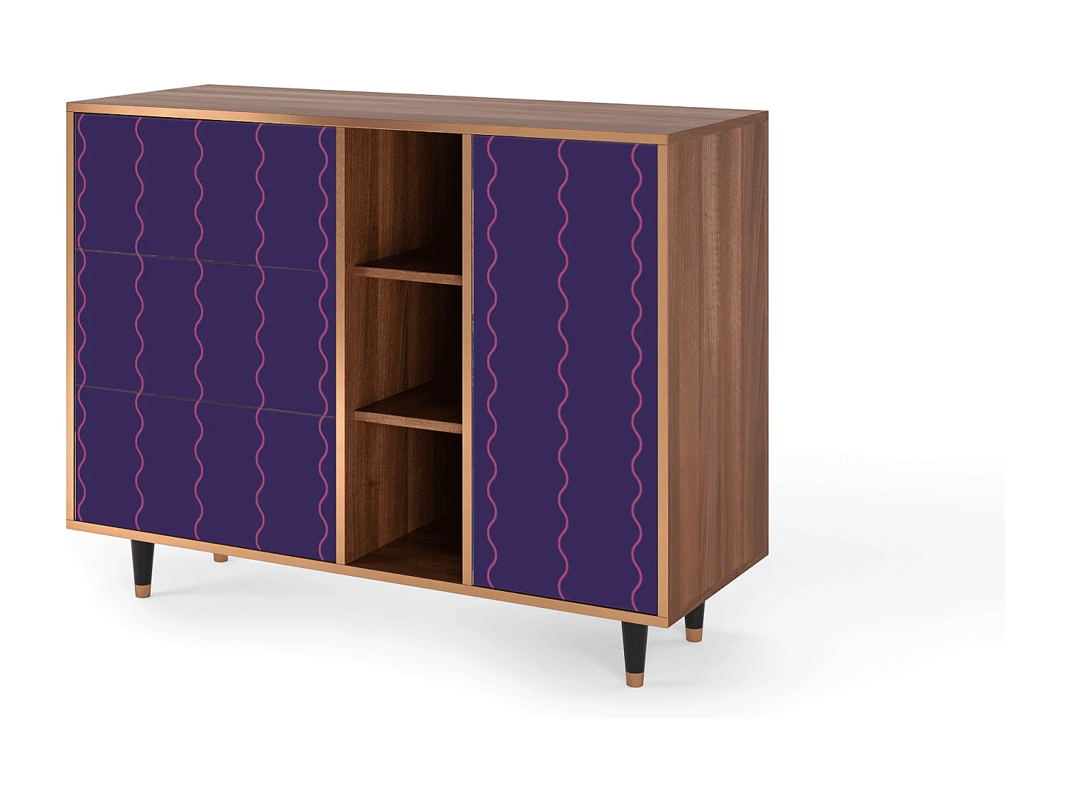 Buffet - 125x98x48 cm - BS2 - Grape Maccaroni, Noyer
